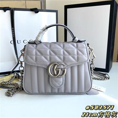 GUCCI   2023新款女生時尚休閒包 尺寸：21-15.5-8CM