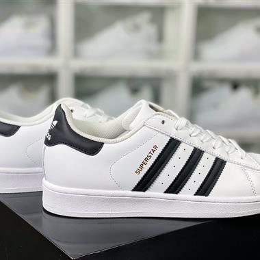 Adidas 三葉草 Originals Superstar"White/Black/Gold"貝殼頭經典百搭休閑運動板鞋