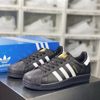 Adidas 三葉草 Originals Superstar"White/Black/Gold"貝殼頭經典百搭休閑運動板鞋