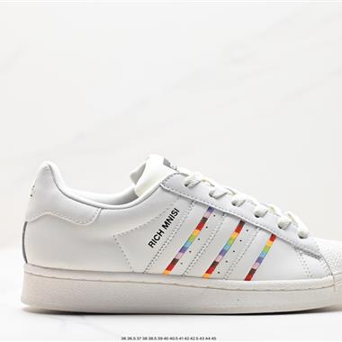 Adidas三葉草 Originals Superstar Pride RM貝殼頭系列低幫經典百搭休閑運動板鞋