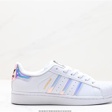 Adidas 三葉草 Originals Superstar」Sail/Green/Lace「貝殼頭系列低幫經典百搭休閑運動板鞋