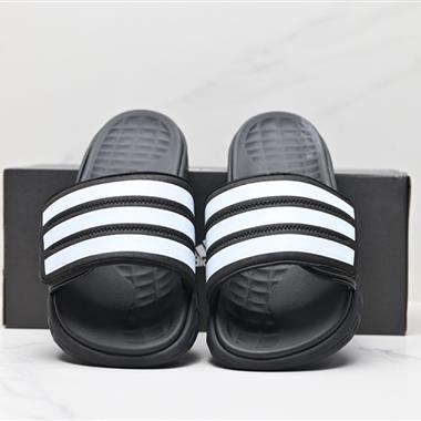 Adidas Duramo SL Slide三條杠 夏季休閑潮流沙灘拖鞋