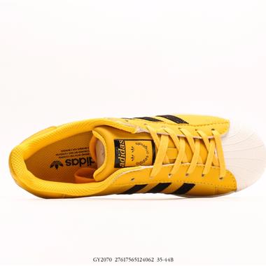 Adidas Originals Superstar」Bold Gold「經典貝殼頭系列低幫百搭休閑運動板鞋
