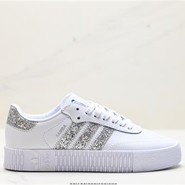 Adidas Outdoor 皮質防滑耐磨厚底休閑百搭慢跑鞋 