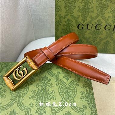 GUCCI   2024新款時尚皮帶  2.0CM