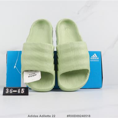 Adidas Adilette 22 三葉草夏季露趾運動拖鞋 