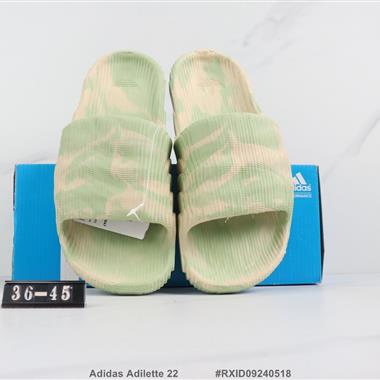 Adidas Adilette 22 三葉草夏季露趾運動拖鞋 