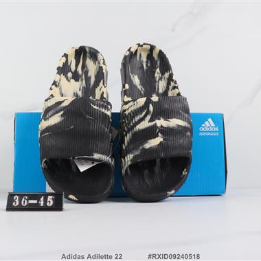 Adidas Adilette 22 三葉草夏季運動拖鞋