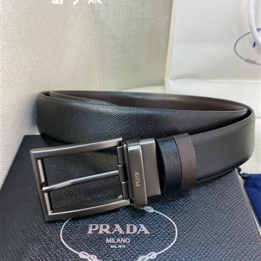 PRADA   2024新款時尚皮帶  3.4CM