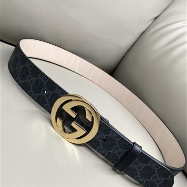 GUCCI   2024新款時尚皮帶  3.7CM