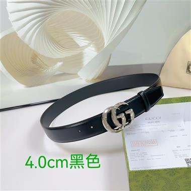 GUCCI  2024新款時尚皮帶  4.0CM