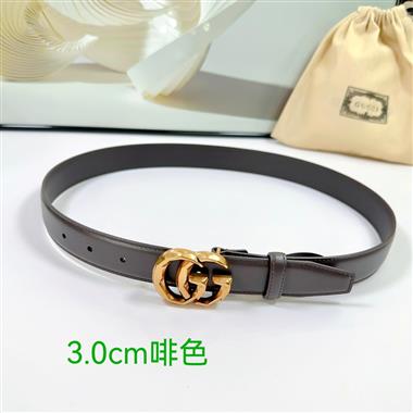 GUCCI  2024新款時尚皮帶  3.0CM