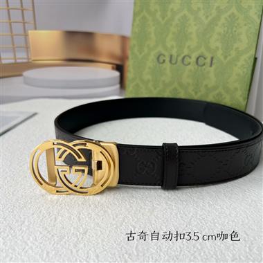 GUCCI   2024新款時尚皮帶  3.5CM