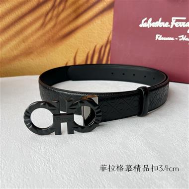 Ferragamo  2024新款時尚皮帶  3.5CM