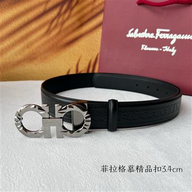 Ferragamo  2024新款時尚皮帶  3.5CM