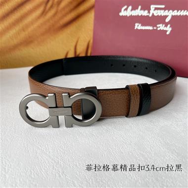 Ferragamo  2024新款時尚皮帶  3.5CM