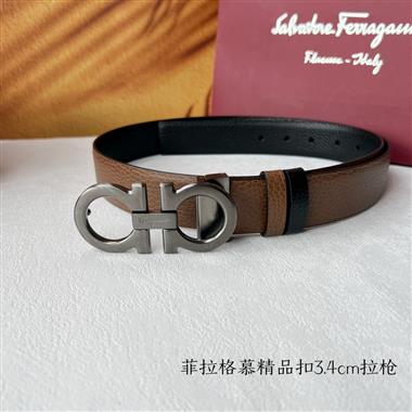 Ferragamo  2024新款時尚皮帶  3.5CM