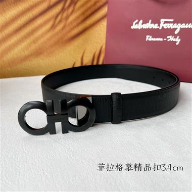 Ferragamo  2024新款時尚皮帶  3.5CM