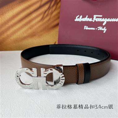 Ferragamo  2024新款時尚皮帶  3.5CM