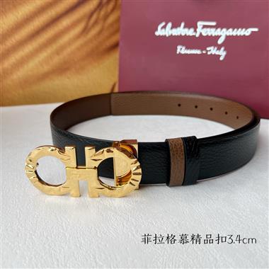 Ferragamo  2024新款時尚皮帶  3.5CM