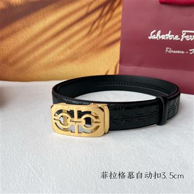 Ferragamo  2024新款時尚皮帶  3.5CM