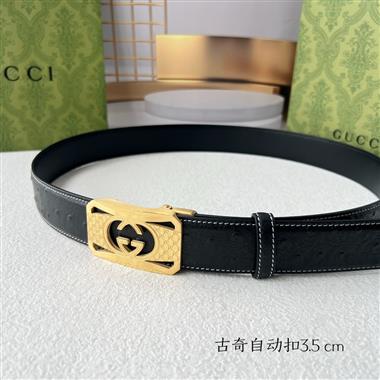 GUCCI    2024新款時尚皮帶  3.5CM