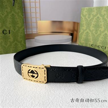 GUCCI    2024新款時尚皮帶  3.5CM