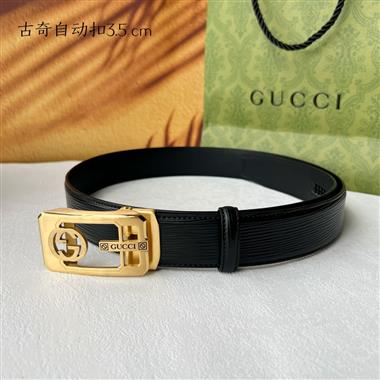 GUCCI   2024新款時尚皮帶  3.5CM