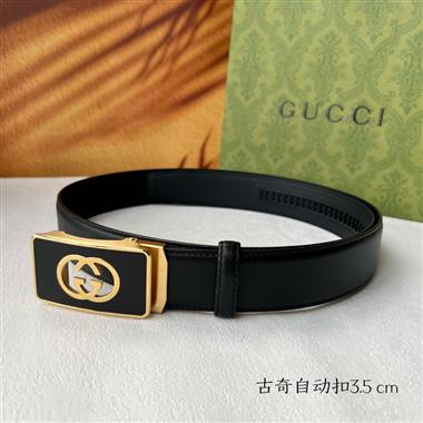 GUCCI   2024新款時尚皮帶  3.5CM