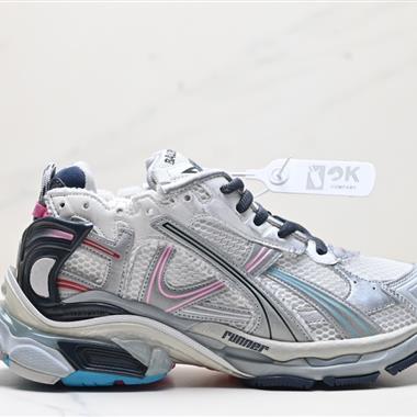 BALENCIAGA Runner Sneaker」Grey/Black/Blue/Red「慢跑系列低幫復古野跑潮流姥爹風百搭休閑運動慢跑鞋