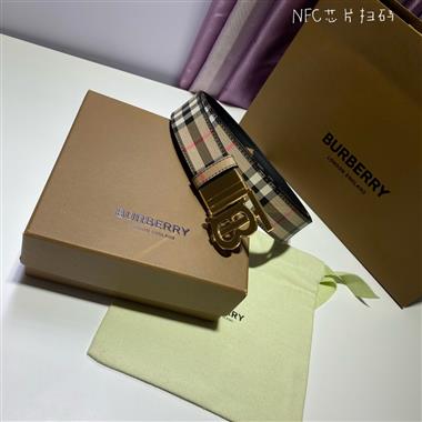 BURBERRY    2024新款時尚皮帶  3.4CM