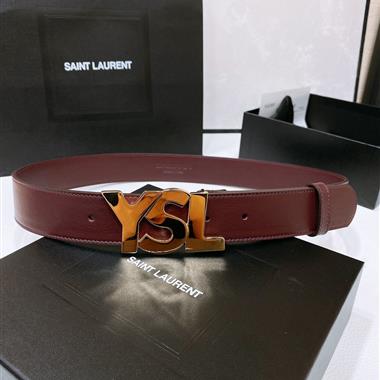 YSL   2024新款時尚皮帶  3.4CM