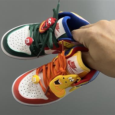 NIKE  AJ1 卡通爆笑蟲子魔術貼兒童板鞋