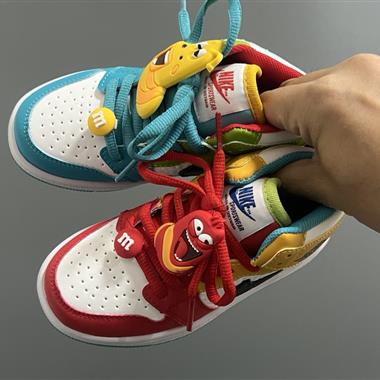 NIKE  AJ1 卡通爆笑蟲子魔術貼兒童板鞋