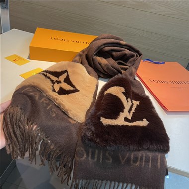 LOUIS VUITTON  2024秋冬新款時尚圍巾 尺寸：190-46