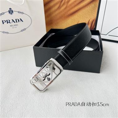 PRADA   2024新款時尚皮帶 3.5CM