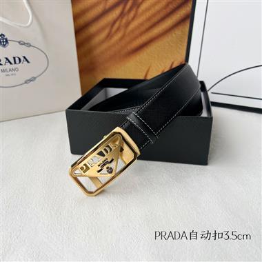 PRADA   2024新款時尚皮帶 3.5CM