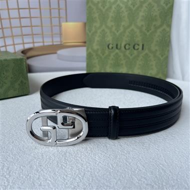 GUCCI    2024新款時尚皮帶  3.5CM