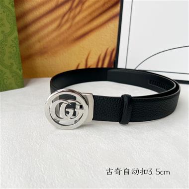 GUCCI   2024新款時尚皮帶  3.5CM