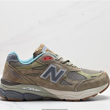 JJJJound x New Balance NB 990V3復古網面 織物豬皮 低幫 休閑跑步鞋