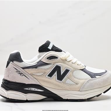 JJJJound x New Balance NB 990V3復古網面 織物豬皮 低幫 休閑跑步鞋