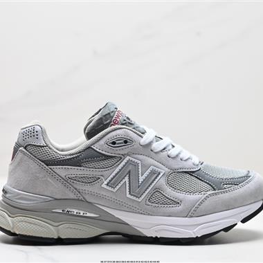 JJJJound x New Balance NB 990V3復古網面 織物豬皮 低幫 休閑跑步鞋