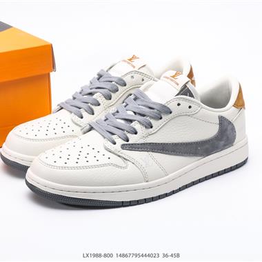 Fragment x TS x Nike Air Jordan 1 Low x LV 三方聯名倒鉤低幫板鞋