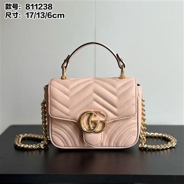 GUCCI  2025新款女生時尚包包  尺寸：17×13×6CM