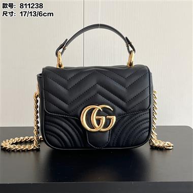 GUCCI  2025新款女生時尚包包  尺寸：17×13×6CM