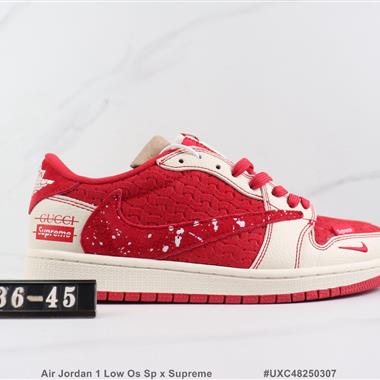 Nike Air Jordan 1 Low Os Sp x Supreme 聯名款 1代低幫板鞋