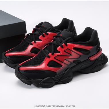 New Balance 9060 黑紅復古休閑運動老爹鞋