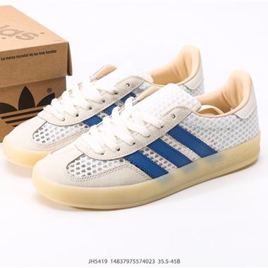 Adidas Originals Gazelle Indoor復古三葉草防滑透明橡膠板鞋