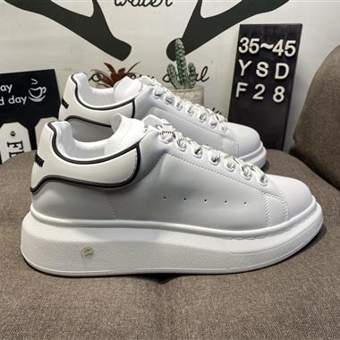 Alexander McQueen Oversized Sneakers 低幫時裝厚底休閑運動小白板鞋