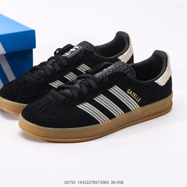 Adidas Originals Gazelle Indoor 三葉草復古休閑防滑耐磨低幫板鞋